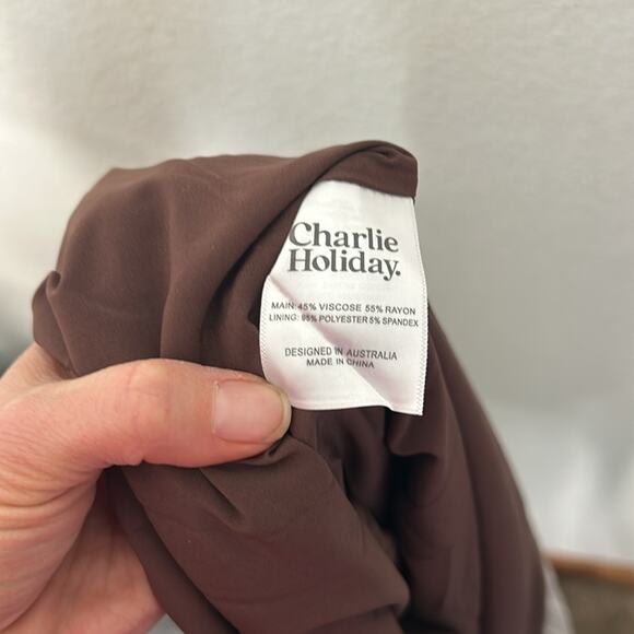 $110 Charlie Holiday Allora Lola Printed Mini Slip Dress NEW Size 6 - Picture 12 of 12